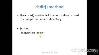 Python File Handling- Different Directory Methods
