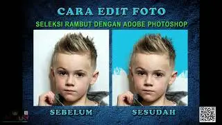 Seleksi dan edit foto pada rambut