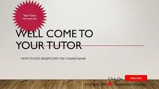 How to Add Beneficiary On Canara Bank