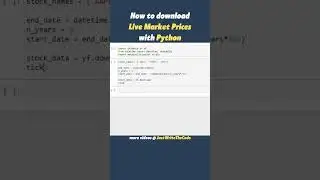 How to download LIVE MARKET PRICES with PYTHON 🔥👩‍💻📈 