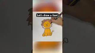 Let's draw a lion! 🦁 #drawingtutorial #artoftheday #drawing #easydrawing #cartoondrawing #animalart