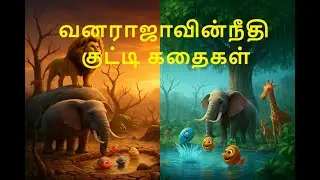 Tamil Cartoon  Lion and Elephant Story &ndash; Unity is Strength  Jungle Moral Story for Kids