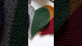 Knit Hogwarts mug coasters