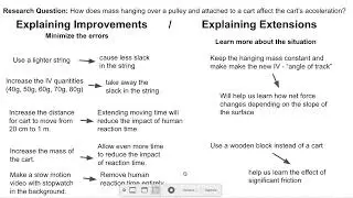 MYP Science Criterion C Part V - Improvements and Extensions to Your Research