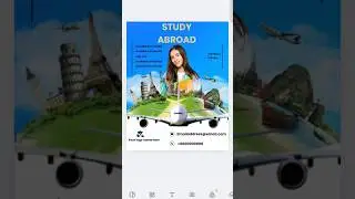 ✈️ 🎓Study Abroad Poster Design in Canva | Viral Flyer Design Tutorial 2025  canva poster design