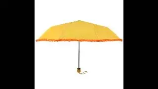 8K 3 FOLDS MONO SILVER FRILL UMBRELLA