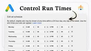 How to set Google Ads ad schedule (Weekday Focus)