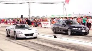 BMW E92 335 TWIN-TURBO 450HP vs OPEL SPEEDSTER TURBO