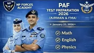 PAF Test Preparation 2026 | Airman & FMA | Physics, Chemistry & English | NP Forces Academy