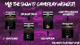 My MLB The Show 19 Gameplay Wishlist