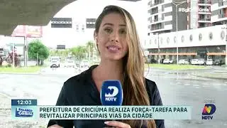 Prefeitura de Criciúma realiza força-tarefa para revitalizar vias