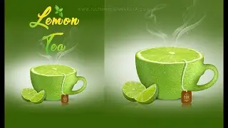 Adobe Photoshop!! poster design!! Lemon Tea poster design!! 🍋🍵☕ @vinceopra
