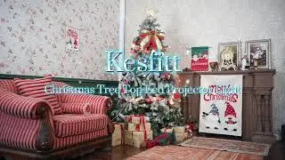 Kesfitt Christmas Tree Topper Lighted with 6 Projection Modes,Christmas Star Tree Topper