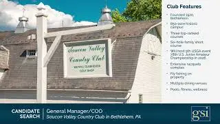 Candidate Search: GM COO, Saucon Valley Country Club, Bethlehem, PA