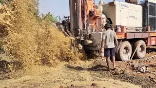 Step By Step Borewell Drilling | 200 Feet Borehole 50Hp Water | Village Sandi Done 10HP Water