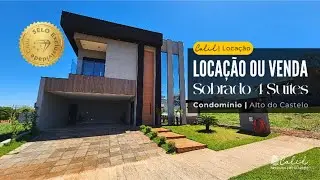 Sobrado Alto Padrão - Alto do Castelo | 4 Suítes, 330 m², Piscina Aquecida – Ribeirão Preto | 2,3 mi
