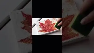 Acrylic Textured Autumn Leaves🍁