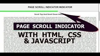 page scroll - progress bar || Page Height indicator || page height indicator with a progressbar