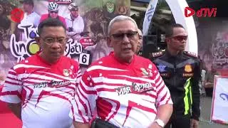 Ketatnya persaingan Balap sepeda tour de Linggarjati di Kuningan