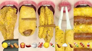 asmr KOREAN FRIED CHICKEN & CHEESE BALL CORN DOG 🌕🍗🌭🍟🫕🍚🦑🌕🍡🍗☁️🍗🍡🍡🥤 (BBURINGKLE) 뿌링클 eating sounds