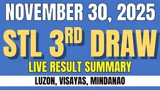 STL Result Today 8pm 3rd Draw November 30 2025 STL Luzon Visayas Mindanao LIVE