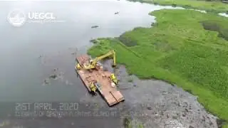 Floating island at Nalubaale Power Station