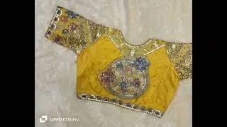 Cottonsilk real zarkan and embroidery work readymade blouse