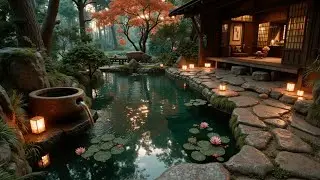 Japanese Garden Zen Music 🌸 Relaxation & Study Focus ~ Asian Ambient Sounds