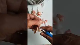 ⭐🧊🌸🍁🌿 How To Make Copper wire and wooden button And Beads  Earrings.......