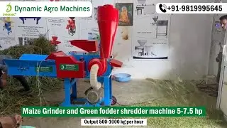 Maize Grinder and Green Fodder Shredder Machine (5-7.5 HP) | High Output Capacity