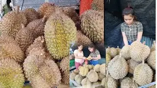 Street Vendor's Durian Peeling Skills