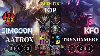 FPX GimGoon Aatrox vs kfo Tryndamere Top - KR Patch 11.4