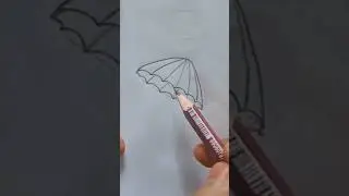how to draw umbrella #stepbystep #shorts #artgallery