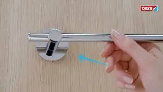 S&aring; s&auml;tter du upp den f&ouml;rkromade, runda tesa&reg; Smooz handduksst&aring;ngen