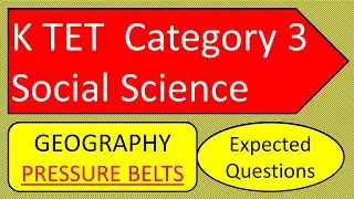 K TET CATEGORY 3 SOCIAL SCIENCE Expected questions from Geography - Pressure belts (objective type)
