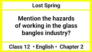 Mention the hazards of working in the glass bangles industry | Lost Spring | English Class 12