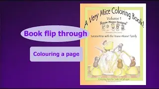 A very Mice coloring book | flip through and colouring a page | Ellen Jareckie #adultcoloring