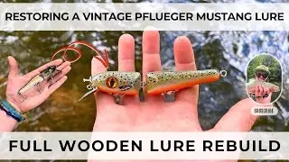 Restoring a Vintage Pflueger Mustang Lure | Full Wooden Lure Rebuild & Airbrushing Tutorial