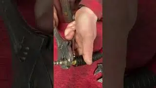 Installing air hose fittings.  #air #mechanical #garage #tools #wrench