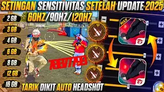 GACOR SETELAH UPDATE 😱 SENSITIVITAS FF AUTO HEADSHOT 2025+SET ANDRO FF 60HZ-120HZ TANPA NO DPI!