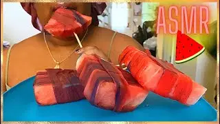 ASMR Fruit By The Foot Watermelon Pops 🍉( JUICY SOUNDS)