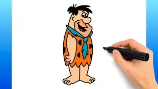 How To Draw Fred Flintstone (Easy Drawing Tutorial)