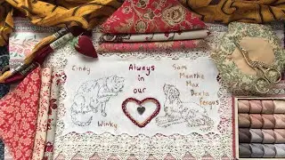 Slow stitch Community Stitch Along | Antique 1800s embroidery designs | #Slowstitching #embroidery