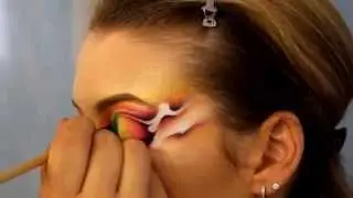 Фантазийный макияж. Акварельная техника . Creative make-up