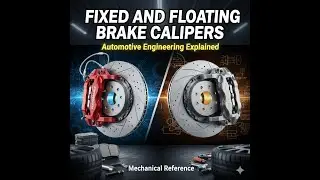 How Do They Work Fixed and Floating Brake Calipers &mdash; 3D Animation