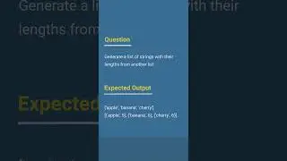 Python Interview Questions  List Comprehension Video 13 : #tjpython #python #tutorjoes