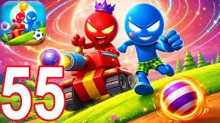 Stickman Party - Gameplay Walkthrough Part 55 - Random Funny MiniGames 1 2 3 4 Plyer Free New Update