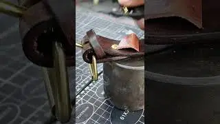 How to use brass rivets #leather #bag #brass #shorts#copper #rivet #leathercraft #diy #bagmaking