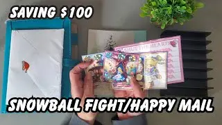 ❄️☃️Happy Mail | Snowball Fight | Jan 30th | #collabs # savings challenges ☃️❄️