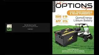 QomoEnergy Lithium batteries are on the cover of Golf Car Options magazine  September Issue!